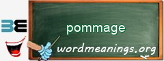 WordMeaning blackboard for pommage